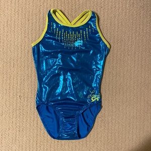 LAURIE HERNANDEZ Leotard GK ELITE gymnastics “GLO GIRL” Turquoise Tank Size: AS